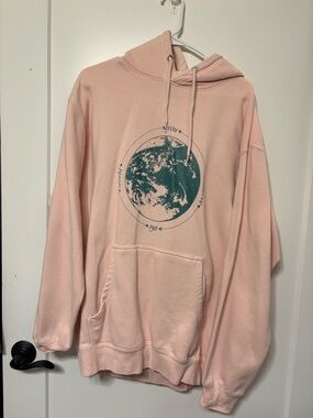 FANJOY peach/pink you deserve the world hoodie XL